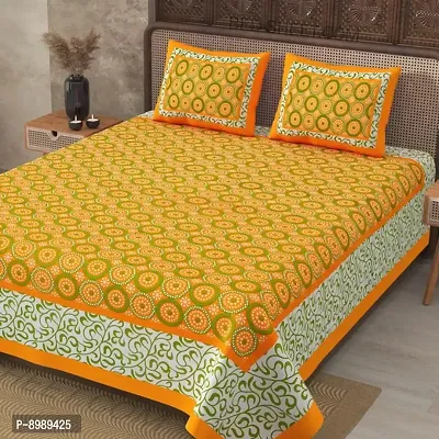 War Trade India Cotton Double Bedsheet Sanganeri Print with 2 Pillow Cover WTI_DNS.472-thumb4