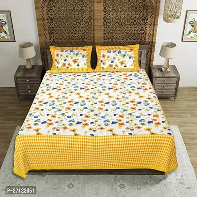 Fancy Cotton Printed Bedsheet With 2 Pillow Covers