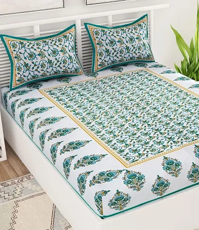 Cotton Queen Size Printed Bedsheets