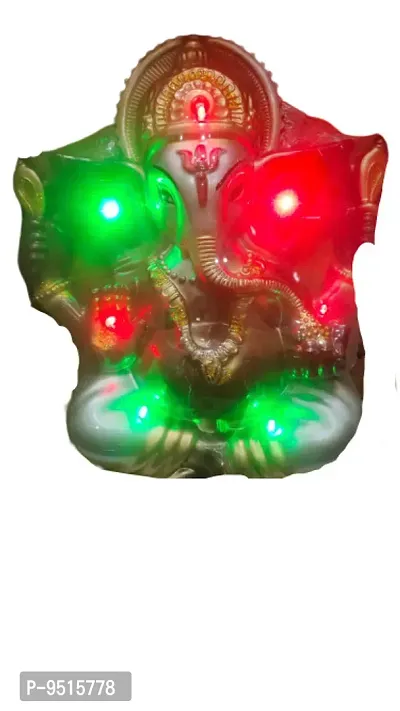 Plastic Electric Ganesh Ji 8 Mantra Musical Speaker With Led Lights-thumb0