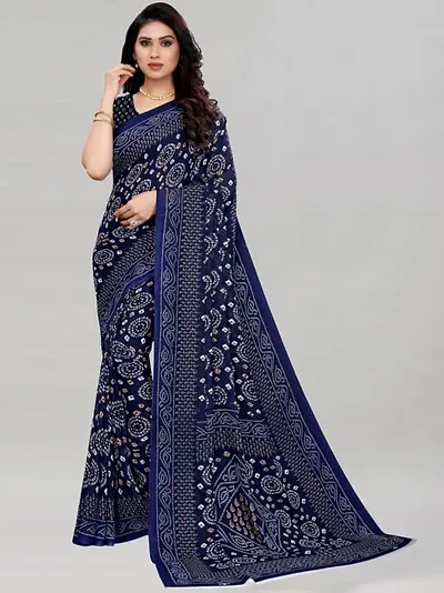 Dailywear Georgette Printed Sarees with Blouse piece