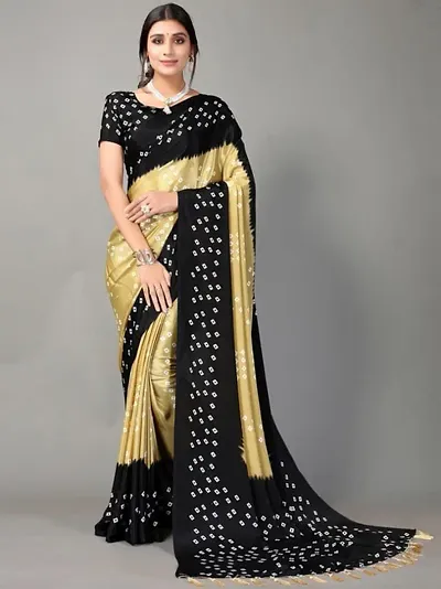 Art Silk Printed Saree with Blouse piece