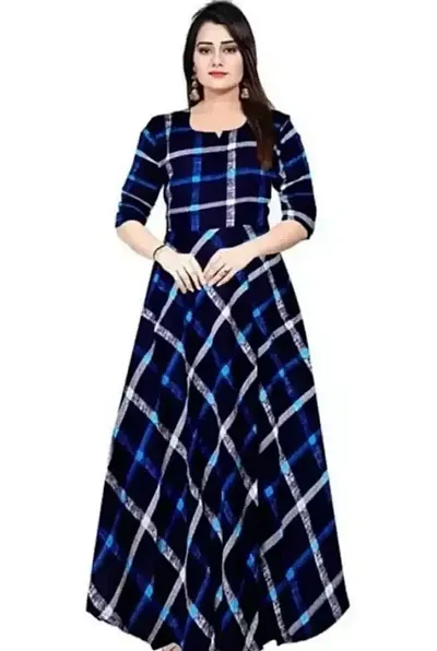 Stunning Rayon Self Design Stitched Gown For Women