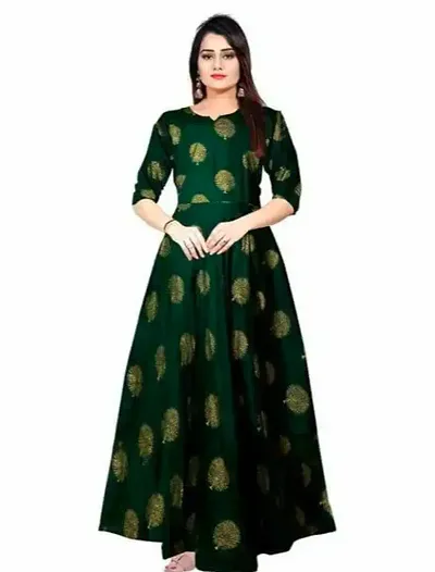 Stunning Rayon Stitched Gown For Women