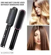 Hair Straightening, Fast Smoothing Comb With 5 Temperature Control Multi Color#(pack of 1)-thumb2