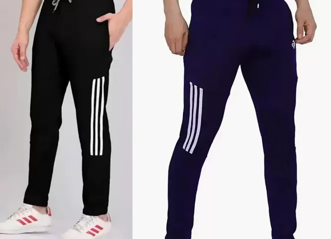 Trendy Polyester track pants For Men combo set pack of 2