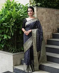 Banarasi Jacquard Litchi Silk Saree-thumb1