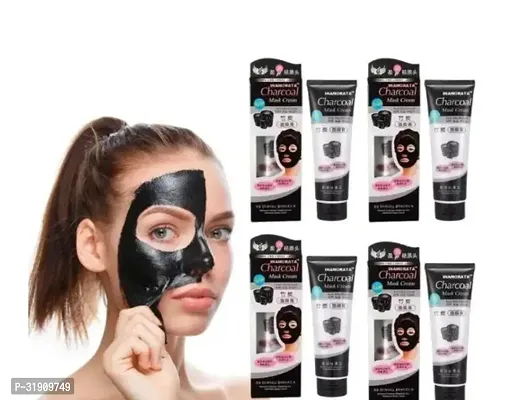 Classic Charcoal Face Mask Face Pack Peel Off Mask Blackhead Remova Mask Pack Of 4-thumb0