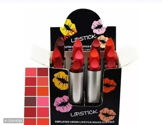 Long Lasting Multicolor Balm Waterproof Lipstick Set Of 12 Pieces-thumb0