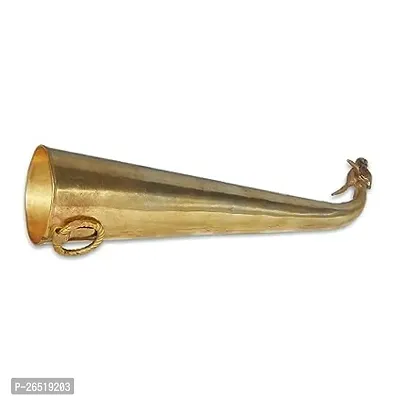 HOUSEOFASTRO Puja N Pujari Brass Gaumukhi Shringi for Abhishek, Bathing Pot for God Idols - 20 cm (Golden, Brass)-thumb3