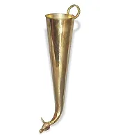 ASTROTALKS Brass Shringi for Puja/Rudrabhishek/Mahadev Puja/Shiv Pujan Height 20 cm (Golden, Brass)-thumb1