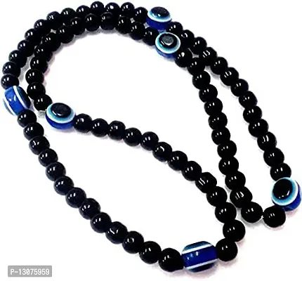 KGR Splash Blue  Black Beads Mala as to Protect From Evil Eye Pack Of 1 Pcs-thumb0