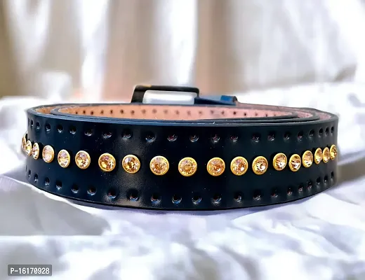 RichWings Casual Studded Genuine Leather Men's Belt-thumb3