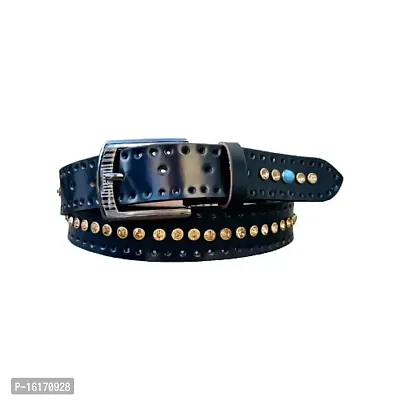 RichWings Casual Studded Genuine Leather Men's Belt-thumb0