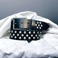 RichWings Casual Studded Genuine Leather Men's Belt-thumb3