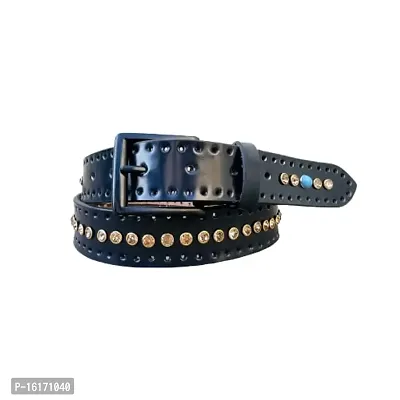 RichWings Casual Studded Genuine Leather Men's Belt