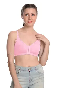 Inner Beauty Front Open Non-Padded Non-Wired Cotton Rich Bra-thumb3