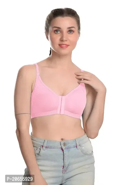 Inner Beauty Front Open Non-Padded Non-Wired Cotton Rich Bra-thumb4