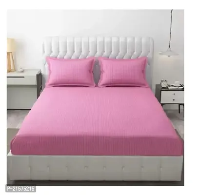 Comfortable Pink Cotton Double Bedsheet