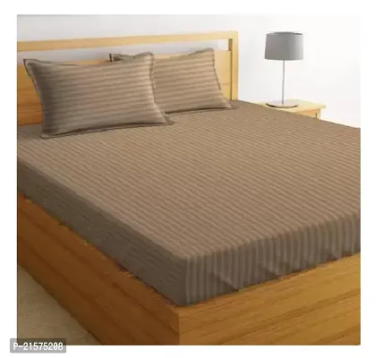 Comfortable Brown Cotton Double Bedsheet