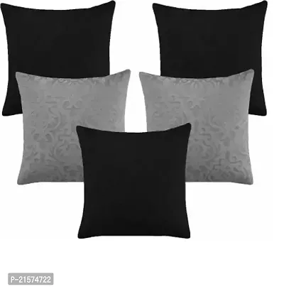 Stylish Multicoloured Velvet Cushion Covers Pack Of 5