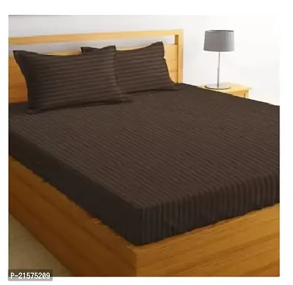 Comfortable Brown Cotton Double Bedsheet