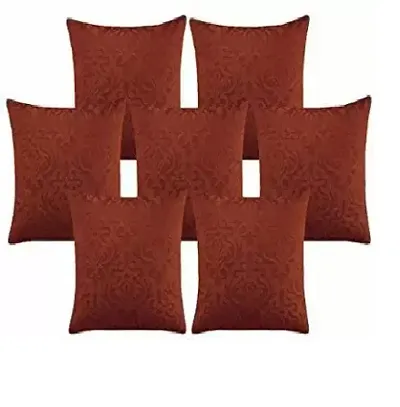 Stylish Brown Velvet Cushion Covers Pack Of 7