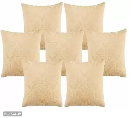 Stylish Beige Velvet Cushion Covers Pack Of 7
