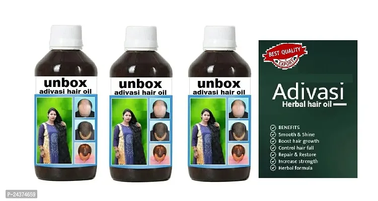 Unbox adivasi hair oil each 200ml pack of 3