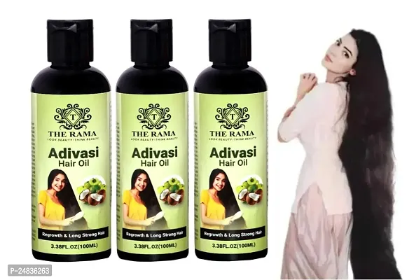 The Rama adivasi hair oil each 100ml pack of 3