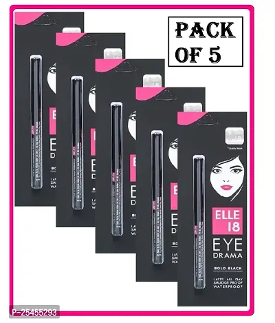 ELLE 18 Eye Drama Kajal Pack Of-5-thumb0