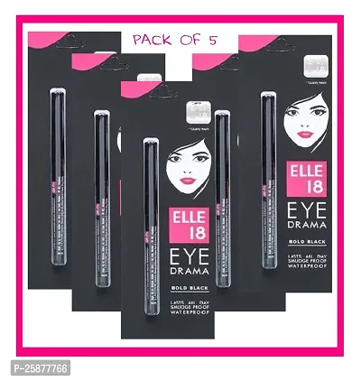 ELLE18 Eye Drama Kajal Pack Of-5