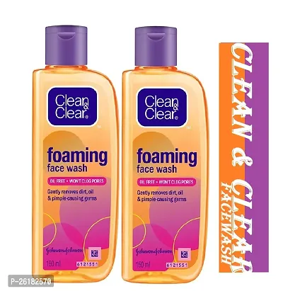 Clean  Clear Foaming Gently  Face Wash 150 ml (Pack Of-2)-thumb0