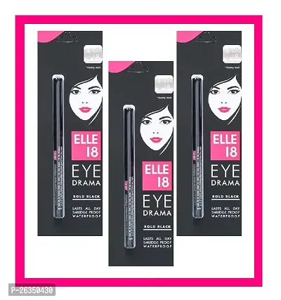 Elle 18 Eye Drama Kajal (Pack Of-3)-thumb0