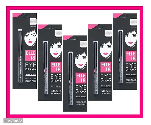 Elle 18 Eye Drama Kajal (Pack Of-5)-thumb0