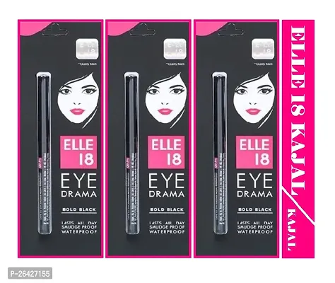 EllE 18 EYE Drama Water Proof Kajal (Pack Of-3)-thumb0