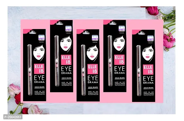 ELLE 18 Eye Drama Kajal (Pack Of-5)-thumb0