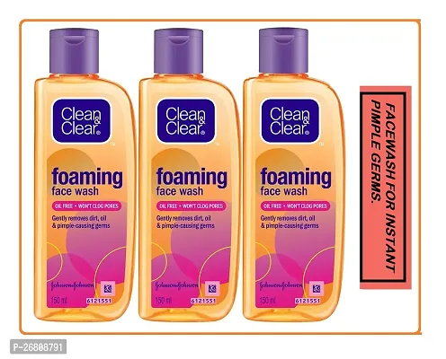 Clean  Clear Foaming Face Wash 150 ml Pack Of-3-thumb0