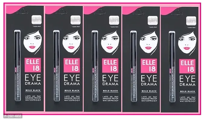 ELLE 18 Eye Drama kajal (Pack Of-5)