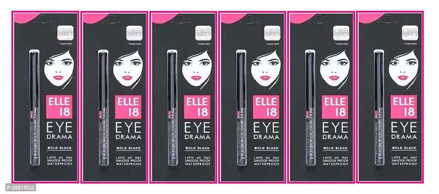 ELLE 18 Eye Drama Kajal (Pack Of-6)