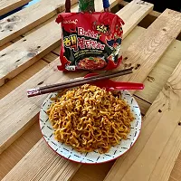 Samyang Hot Chicken Ramen 2X Spicy Buldak Noodles - (140gx5pack) Instant Noodles Non-vegetarian (5 x 140 g)-thumb2