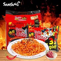 Samyang 2x Spicy  3x Spicy Hot Chicken Flavour Ramen Instant Korean Noodles Non-vegetarian (2 x 140 g)-thumb4