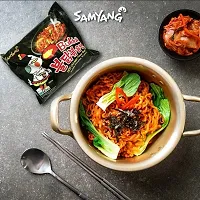 Samyang Buldak BLACK Hot Chiken Flavor Ramen 140g (Imported)(Stir-Fried Instant Noodle) Non-vegetarian-thumb2