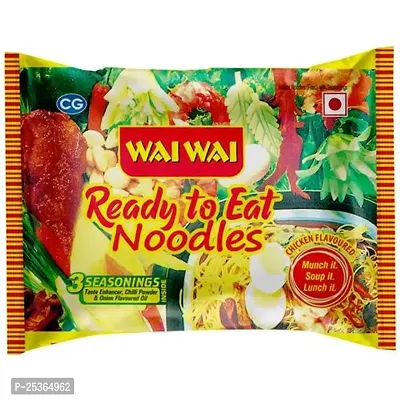 Nepali Wai Wai Chicken and Egg Flavored Instant Noodle 60 GM Pack Of 30PCS-thumb0