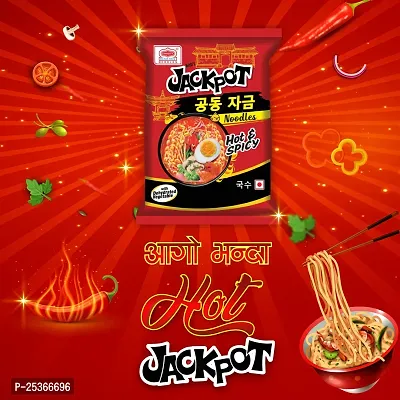 Nepali Jackpot 2x Hot  Spicy Chicken Flavour Instant Noodles - With Dehydrated Vegetables, 60 gm Pouch(Pack Of 30)-thumb2