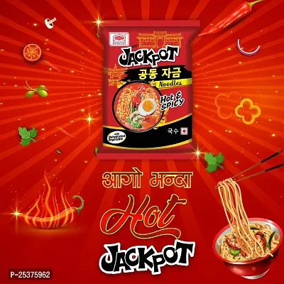 NEPALI JACKPOT 2X Hot  Spicy Instant Noodle Hot Chicken-100gmX5(Pack of 5)|Imported-thumb3