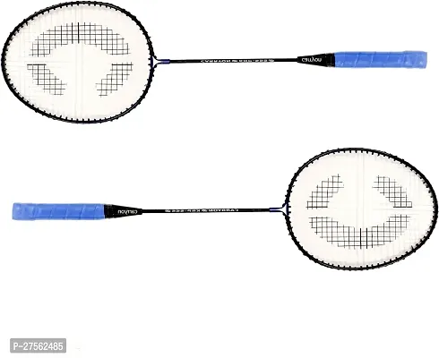 Iron Body Badminton Racket Pack Of 2 Piece Badminton With 6 Plastic Shuttles-thumb2