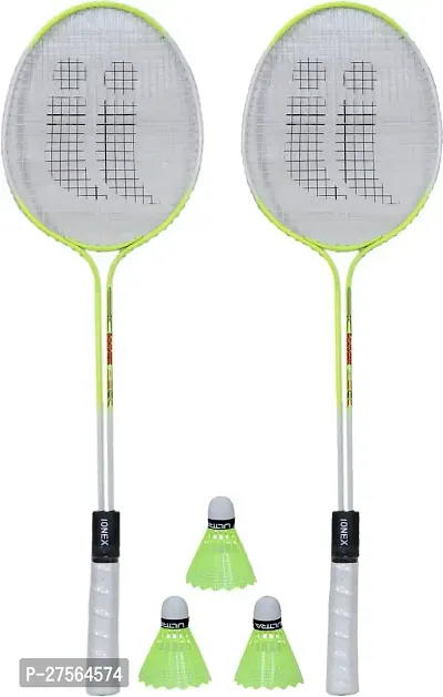 Dual Saft Badminton Racket 2 Piece With 3 Piece Shuttle