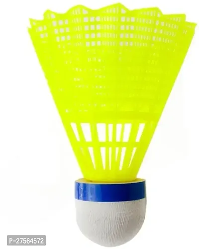 Double Shaft Multi Color Set Of 6 Piece Badminton Racket With 3 Piece Plastic Shuttle-thumb2