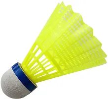Double Shaft Multicolor Set Of 2 Piece Badminton Racket With 6 Piece Plastic Shuttle Badminton Kit-thumb2